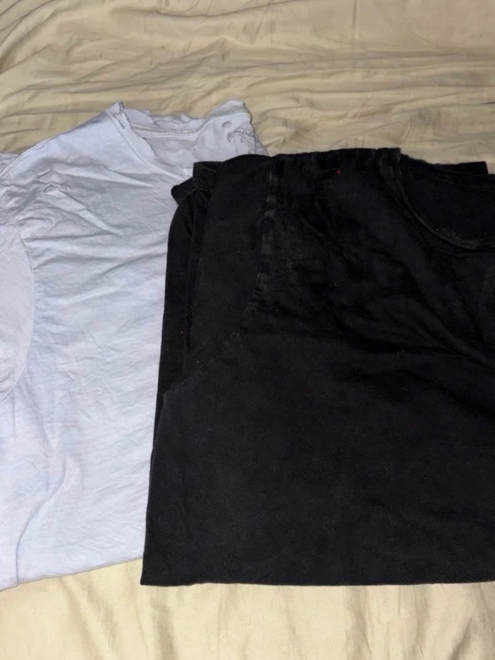 Chelsea DeBoer- 2- Classic Short Sleeve Distressed Tees - Black and Powder Blue